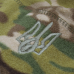 Multicam fleece hat with the coat of arms of Ukraine