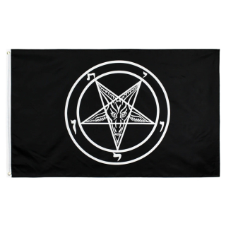 Flag Pentagram with goat (fcn-001)