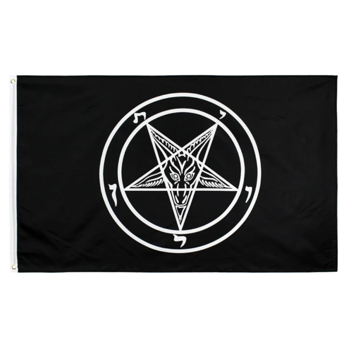 Flag Pentagram with goat (fcn-001)