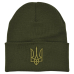 Hat knitted with Trident (olive) (uaht-001)