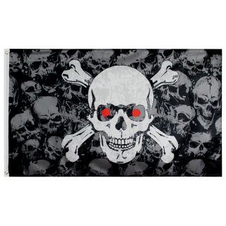 Flag Skull with red eyes (fcn-003)