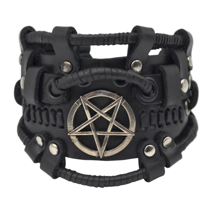 Bracelet Steampunk Pentagram black (bsp-65)