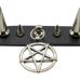 Leather choker with spikes and pentagram (csl-004)