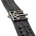 Black leather bracelet with Trident (ptsbua-006)