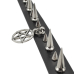 Leather choker with large and small spikes and pentagram (csl-005)