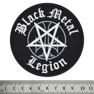 Black Metal Legion patch (inverted pentagram with cross)