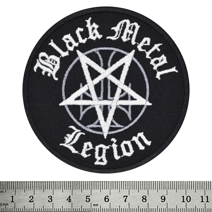Black Metal Legion patch (inverted pentagram with cross)
