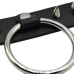 Studded leather choker with big ring (csl-008)