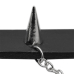 Leather choker with spikes, chain and pentagram (csl-010)