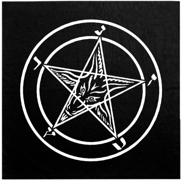 Bandana pentagram with a goat