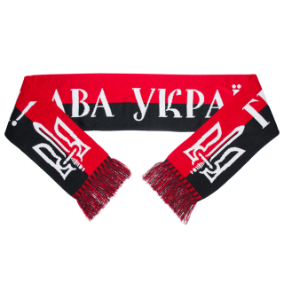 Glory to Ukraine! Glory to heroes! (red and black) Scarf