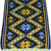 Scarf Ukrainian embroidery - Star of the Mother (yellow-blue)