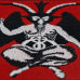 Baphomet patch (red background)