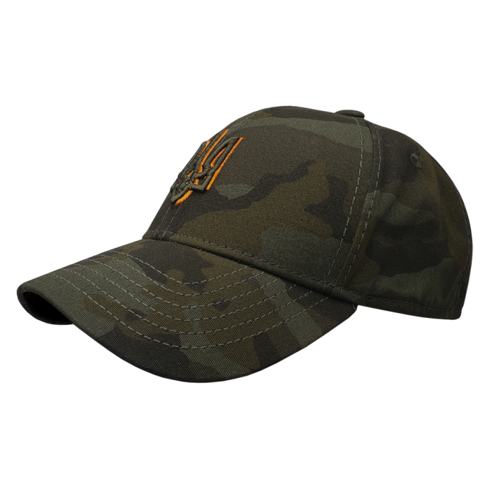 Baseball cap 3D Trident camouflage (olive trident with orange shadow) uac-030