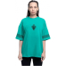 Urbanist T-shirt Coat of arms of Ukraine (emerald) oversize