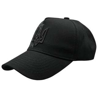 Baseball cap black 3D Trident with gray Mother Star ornament (uac-032)