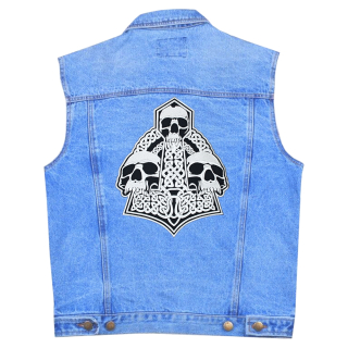 Thor's hammer with skulls Thermal back patch (thps-068)