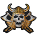 Viking skull in a helmet and with axes Thermal patch back (thps-070)