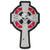 Celtic cross with a skull and a red pattern Thermal back patch (thps-071)