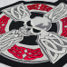 Celtic cross with a skull and a red pattern Thermal back patch (thps-071)