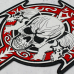 Celtic cross red (three skulls) Thermal back patch (thps-072)