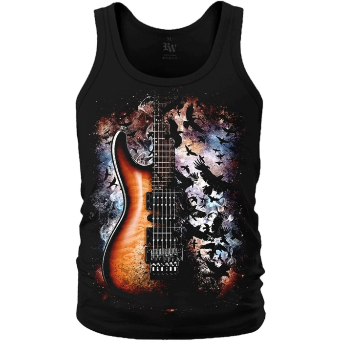 Crow and Guitar in Space Tank Top