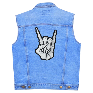 Skeleton Sign of the Horns Thermal back patch (thps-073)