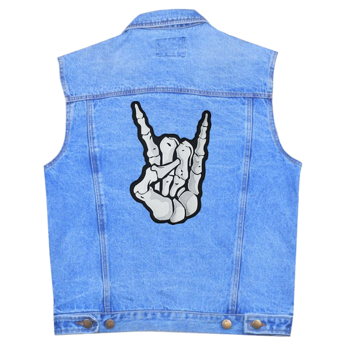 Skeleton Sign of the Horns Thermal back patch (thps-073)