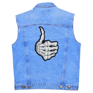 Skeleton Thumb Up Thermal Back Patch (thps-076)