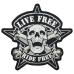 Live Free, Ride Free (skull) Thermal back patch (thps-088)