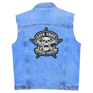Live Free, Ride Free (skull) Thermal back patch (thps-088)