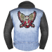 Skeleton motorcycle racer with angel wings Back thermal patch (thps-090)