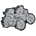 Skeletons on motorcycles Back thermal patch (thps-092)