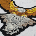 Eagle with a motor in its claws Thermal back patch (thps-093)