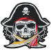 Pirate skull with sabers Thermal patch back (thps-096)