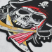 Pirate skull with sabers Thermal patch back (thps-096)