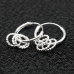 Earring, ring with braided rings (eas-139)