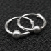 Earring, ring with ball (eas-137)
