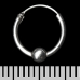 Earring, ring with ball (eas-136)