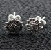 Sunflower stud earring (silver, 925 sterling) (sn-050)