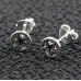 Star in a circle Stud Earring (silver, 925 sterling) (sn-052)