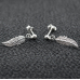 Feather Stud Earring (silver, 925 assay value) (st-036)