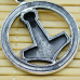 Thor's Hammer Pendant in a Runic Circle (Silver, 925) (sp-114)