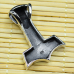 Thor's Hammer Pendant with a Pattern (Silver, 925) (sp-116)
