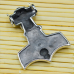 Thor's Hammer Pendant with Thor and a Viking Skull (Silver, 925) (sp-120)