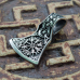 Pendant Perun's Axe with the runic compass Vegvizir (silver, 925 assay value) (sp-126)
