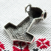 Thor's Hammer Pendant with a Viking Skull (silver, 925 assay value) (sp-130)