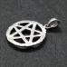 Pendant Inverted Pentagram "made of wood" (silver, 925 assay value) (sp-146)
