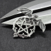Pendant Bat on inverted pentagram (silver, 925 assay value) (sp-148)