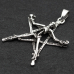 Pendant Skeleton on a pentagram (silver, 925 assay value) (sp-158)